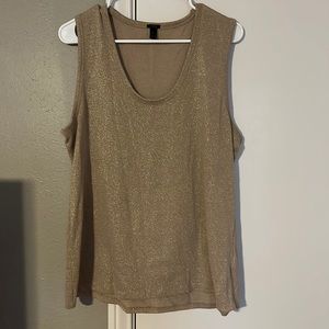 J. Crew gold sparkly tank top